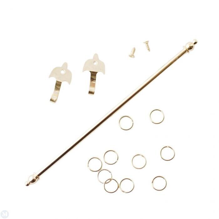 Brass Expanding Curtain Rail, Dolls House Miniature, Curtain Pole, 1.12 Scale