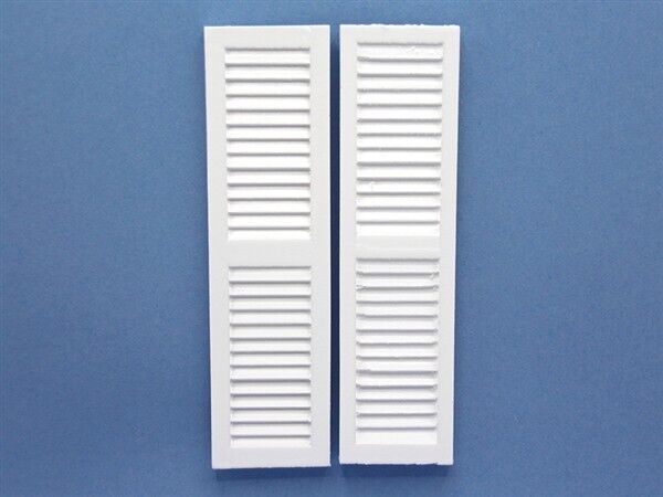 White Wooden Shutters, Dolls House Miniatures DIY