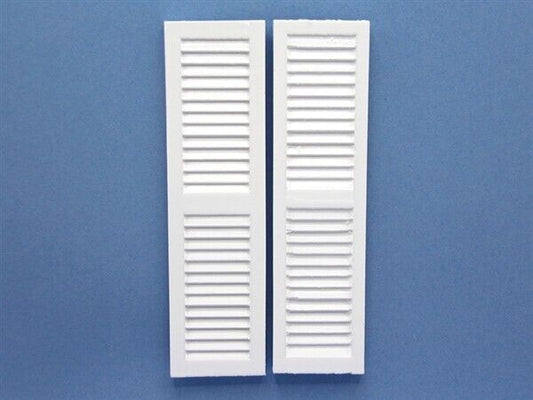 White Wooden Shutters, Dolls House Miniatures DIY