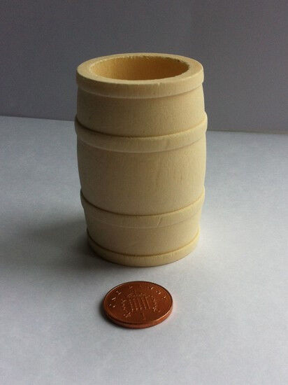 Large Wooden Barrel Dolls House Miniature, Outdoor Pub 1.12th Scale