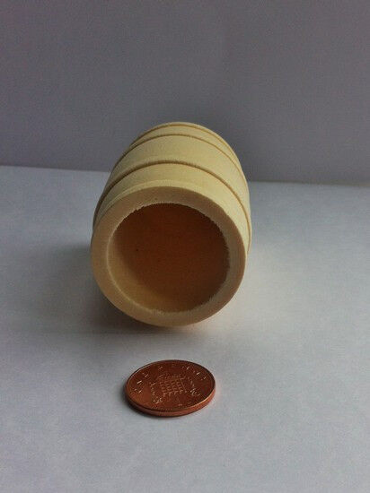 Large Wooden Barrel Dolls House Miniature, Outdoor Pub 1.12th Scale