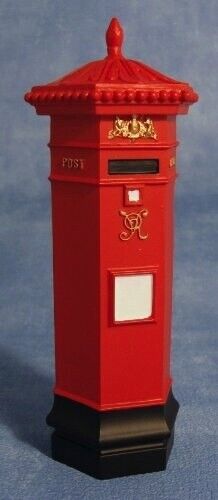 Victorian British Postbox, Dolls House Miniature, British, Royal Mail, 1.12th