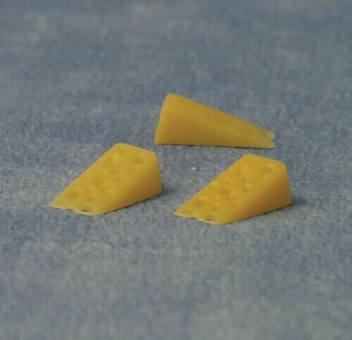 Three Cheese Slices, Dolls House Miniature Food