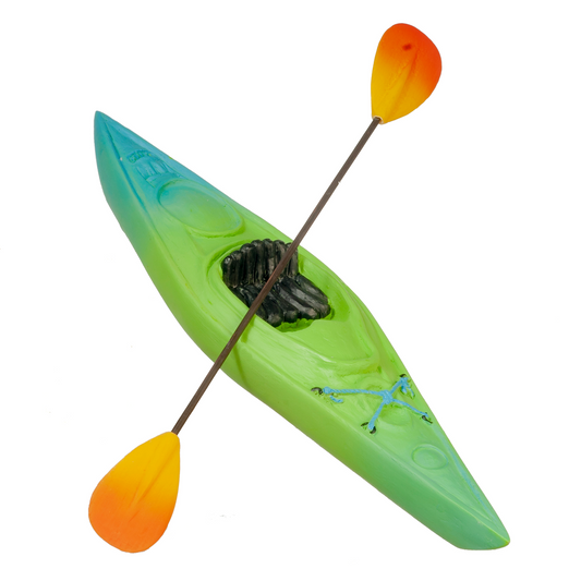 Dolls House Kayak with Paddle Miniature Outdoor Sports Accessory 1:12 Scale