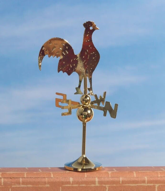 Cockerel Weathervane, Dolls House Miniature, Roof Outdoor