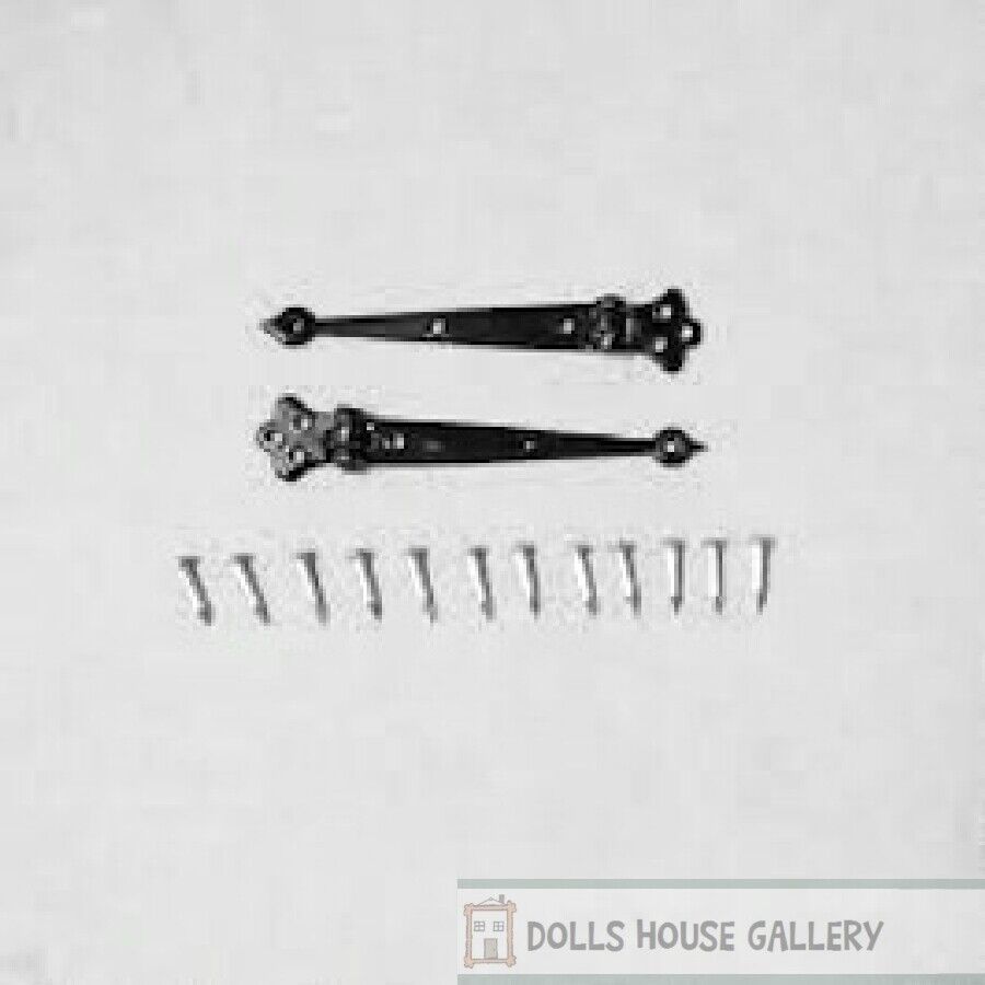 Black Hinges, Dolls House Miniature D.I.Y Fixtures