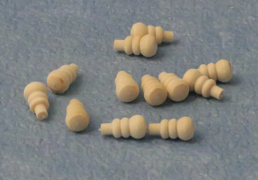 Wooden Knobs 12 Pack (Style 9), Dolls House Miniature, DIY Door Drawer