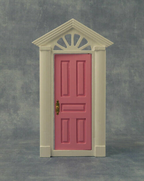 Painted Skylight Front Door Featuring White Surround & Pink Door, Dolls Fairy