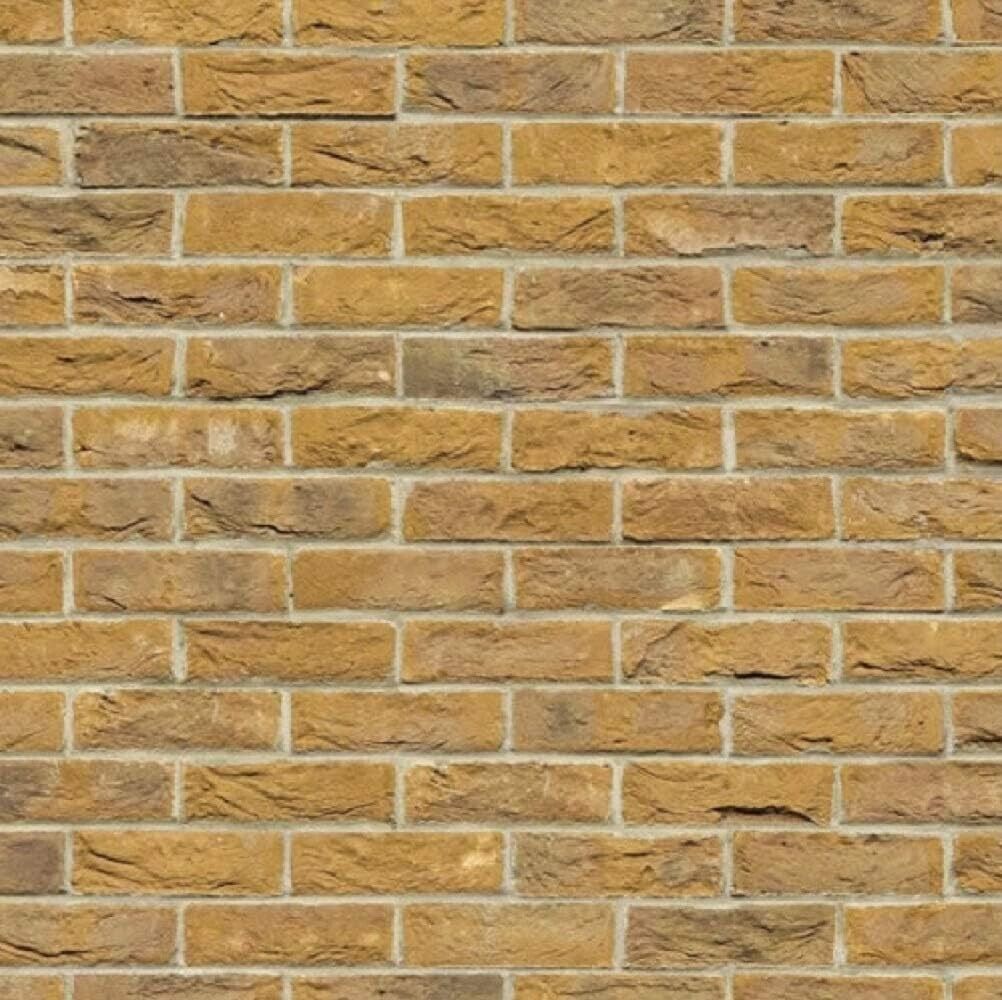 A3 Embossed Yellow Brick Stretcher Bond, Dolls House Miniature