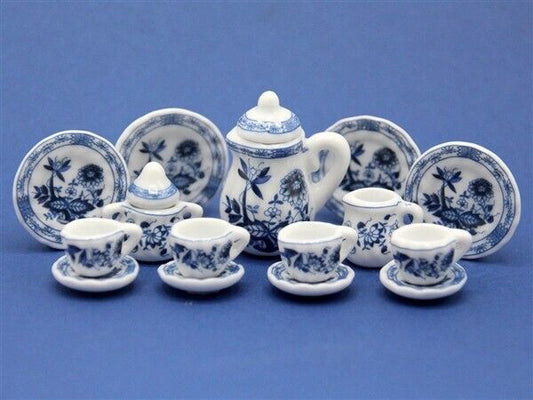 Delft Tea Set, Dolls House, Tableware, Dining Sets. Miniature, 1.12th