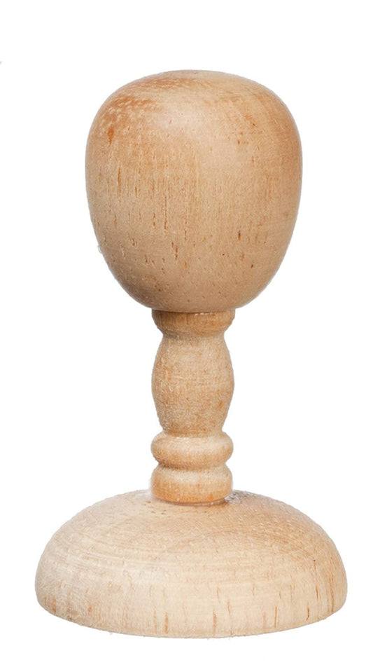 Dolls House Hat Holder Wooden Hair Wig Stand Bedroom Shop Accessory Small