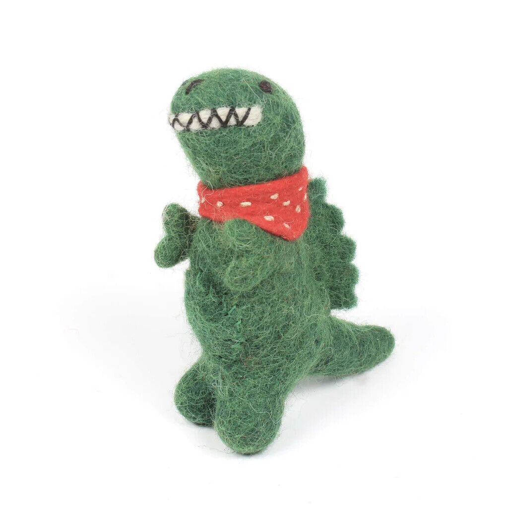 T-Rex Pocket Pal, Felt Handmade In Nepal, Amica Fair Trade Toy  Eco Dinosaur