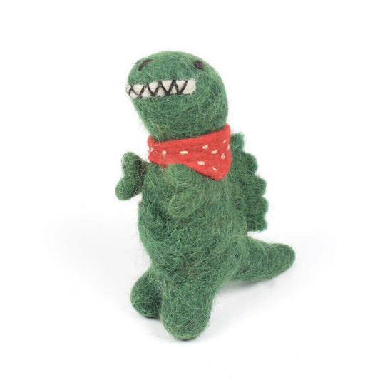 T-Rex Pocket Pal, Felt Handmade In Nepal, Amica Fair Trade Toy  Eco Dinosaur
