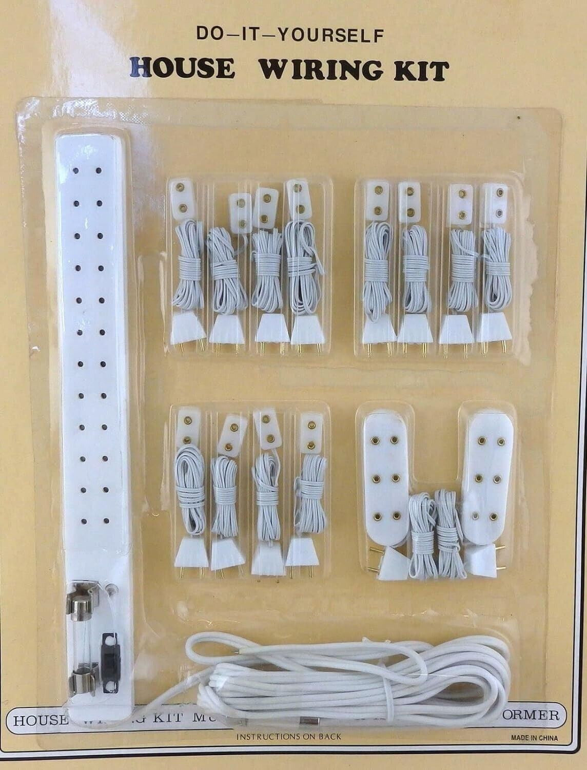 Dolls House Lighting Socket Power Strip Lighting Kit 15 Piece Wiring Set 12v