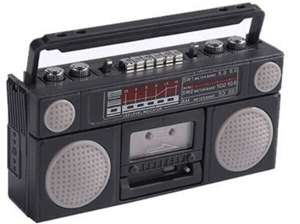 Cassette Player Ghetto Blaster, Dolls House Miniature, Room Accessory 1.12 Scale