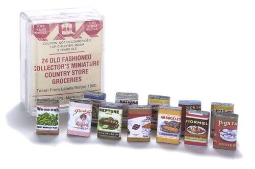 Old Fashion Style Groceries 24 Pack (A), Dolls House Miniature, Shop