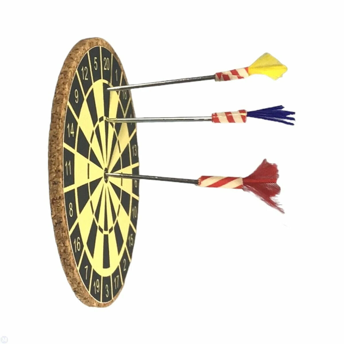 Dartboard & Darts, Dolls House Miniature Darts Board Ideal For Games Room Or Pub