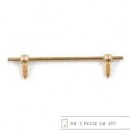 Short Solid Brass Curtain Rail 50mm, Dolls House Miniature Home Decor