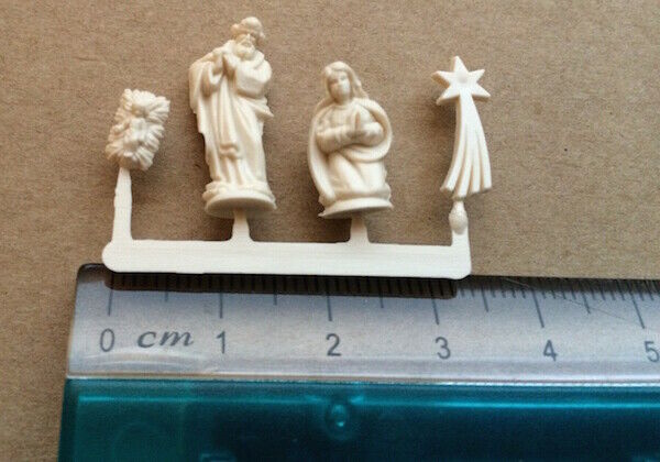 Four Piece Christmas Nativity Figures (Ivory Colour) Doll House Miniatures