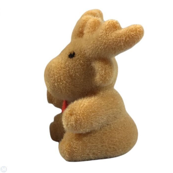 Flocked Reindeer, Dolls House Miniature, Nursery 1.12 Scale, Christmas