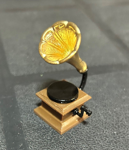 Gramophone, Miniature Dolls House Accessory. Music Room
