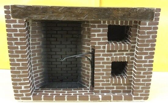 Tudor Style Walk-in fireplace, Dolls House Miniature, Brick Work Design, Tudor