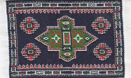 Small Turkish Carpet Rug Blue, Doll House Miniature, Mat Floor Accessory