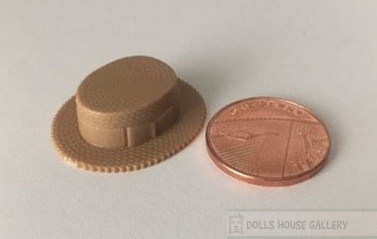 Small Straw Hat, Dolls House Miniature Hat