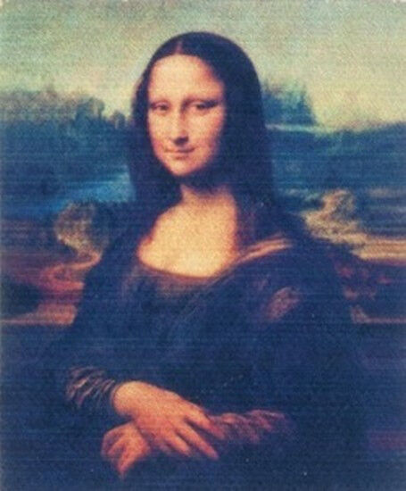 Mona Lisa Picture, Dolls House Miniature Picture Art, 1.12 Scale, Wall Decor