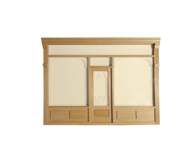 Bare Wood Shop Front, Dolls House Miniature 1:12 Scale Dolls House