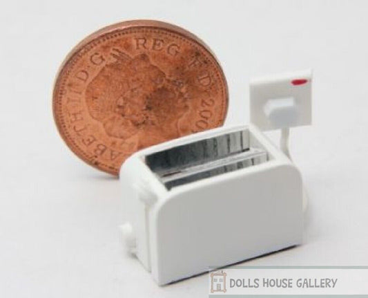 Toaster & Electric Wall Socket, Dolls House 1.12 Scale Miniature, Cups