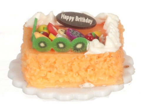 Birthday Cake, Dolls House Miniature, Miniatures, Food Cakes Sweets