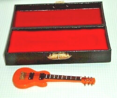 Dolls House Miniature Orange Gibson Guitar, Music Room Instrument 1.12 Scale