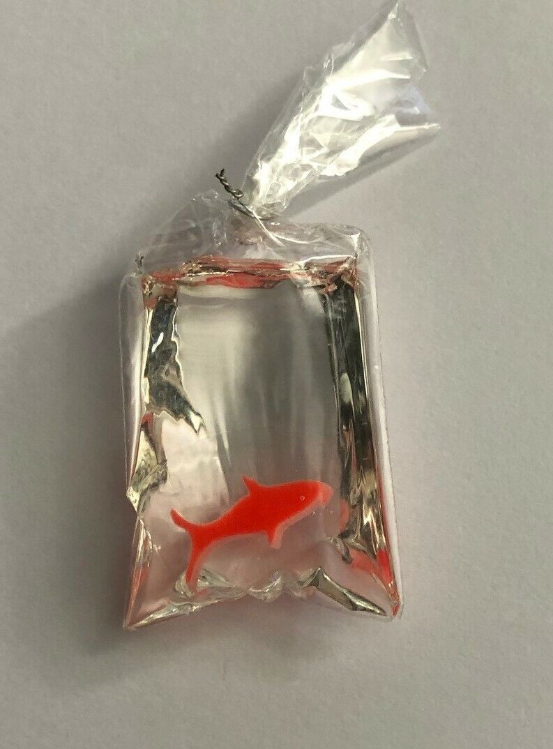 Fish In A Bag, Doll House Miniature, 1.12 Scale Fair, Goldfish