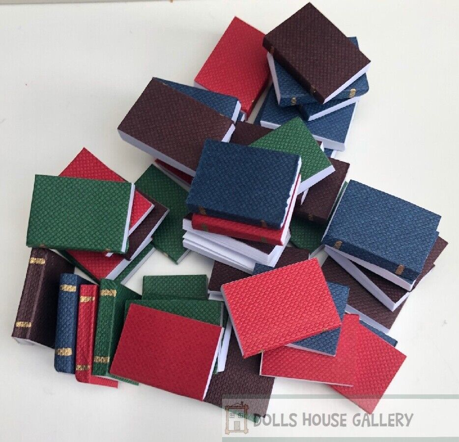 48 Books, Dolls House Miniature, Stationery, Library, Book Writing Miniatures
