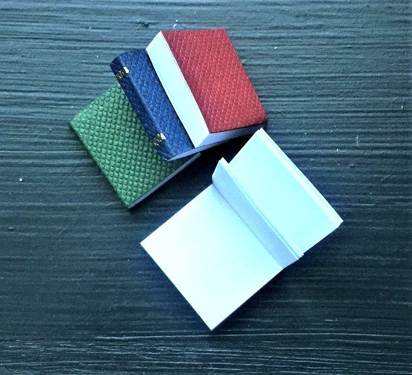 Four Books, Dolls House Miniature, Stationery, Library, Book Writing Miniatures