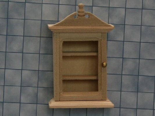 Wall Cabinet With Mirror, Barewood Bathroom Miniature Furniture, Dolls House.