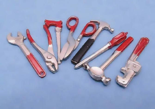 Set of Dolls House Tools, Doll House Miniatures, 1.12th Scale