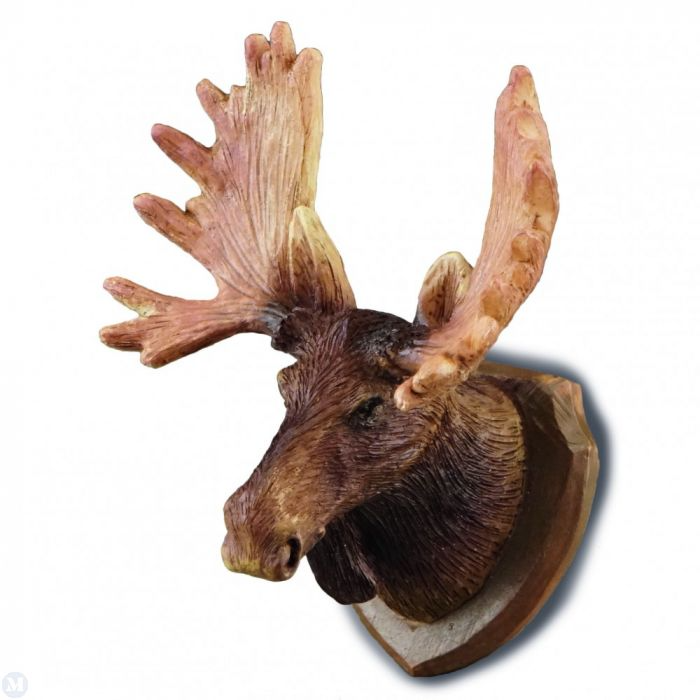 Trophy Moose Head, Dolls House Miniature. Deer Head Hunting, Hunters 1.12 Scale