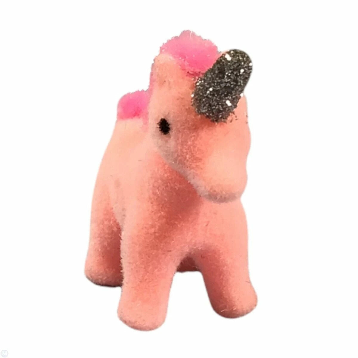 Miniature Flocked Pink Unicorn, Dolls House Miniature, Nursery 1.12 Scale