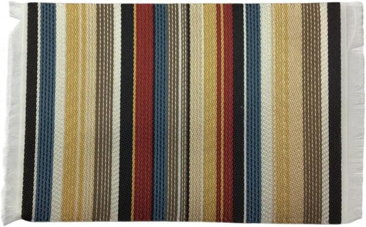 Modern Striped Rug, Dolls House Miniature, 1/12 Scale
