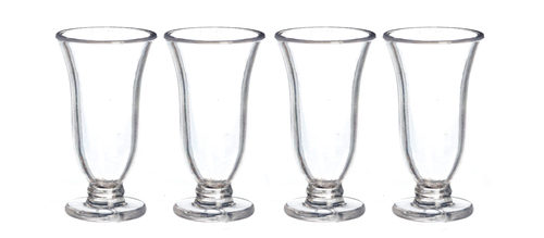 4 Vase, Plastic Dolls House Miniature. 1.12 Scale, Ornament Flowers