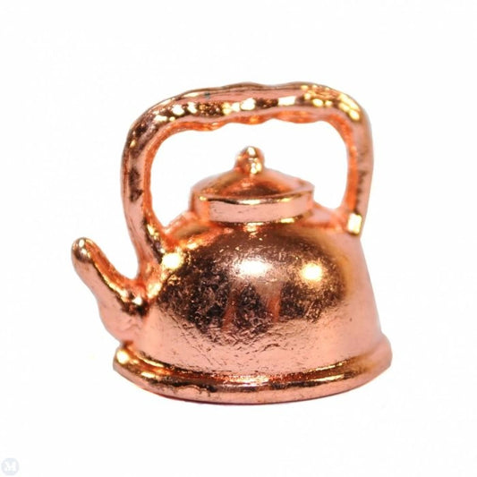 Copper Kettle, Dolls House Miniature Kitchen Accessory. 1.12 Scale