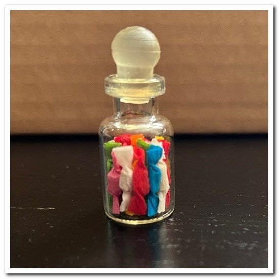 One Filled Glass Sweet Jars Choice of Twelve, Doll House Miniatures Sweets