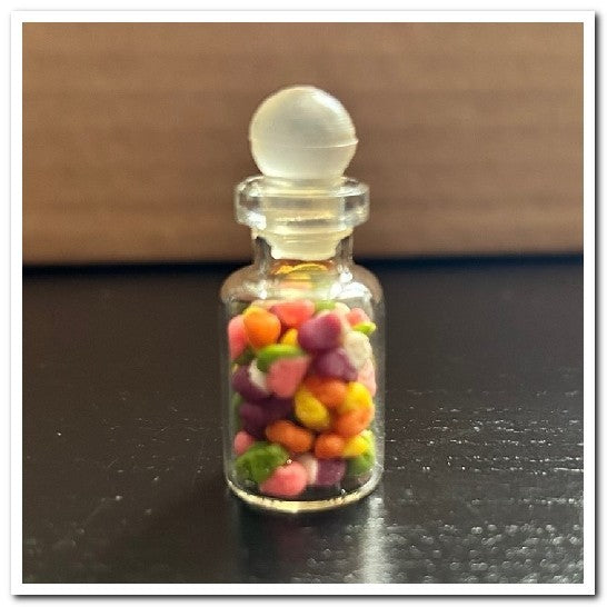 One Filled Glass Sweet Jars Choice of Twelve, Doll House Miniatures Sweets