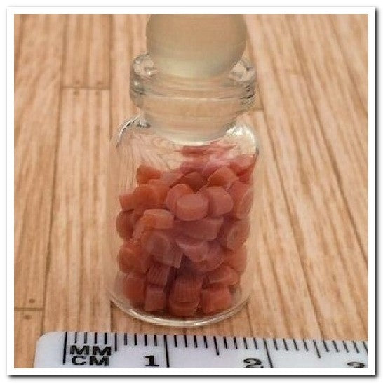 One Filled Glass Sweet Jars Choice of Twelve, Doll House Miniatures Sweets