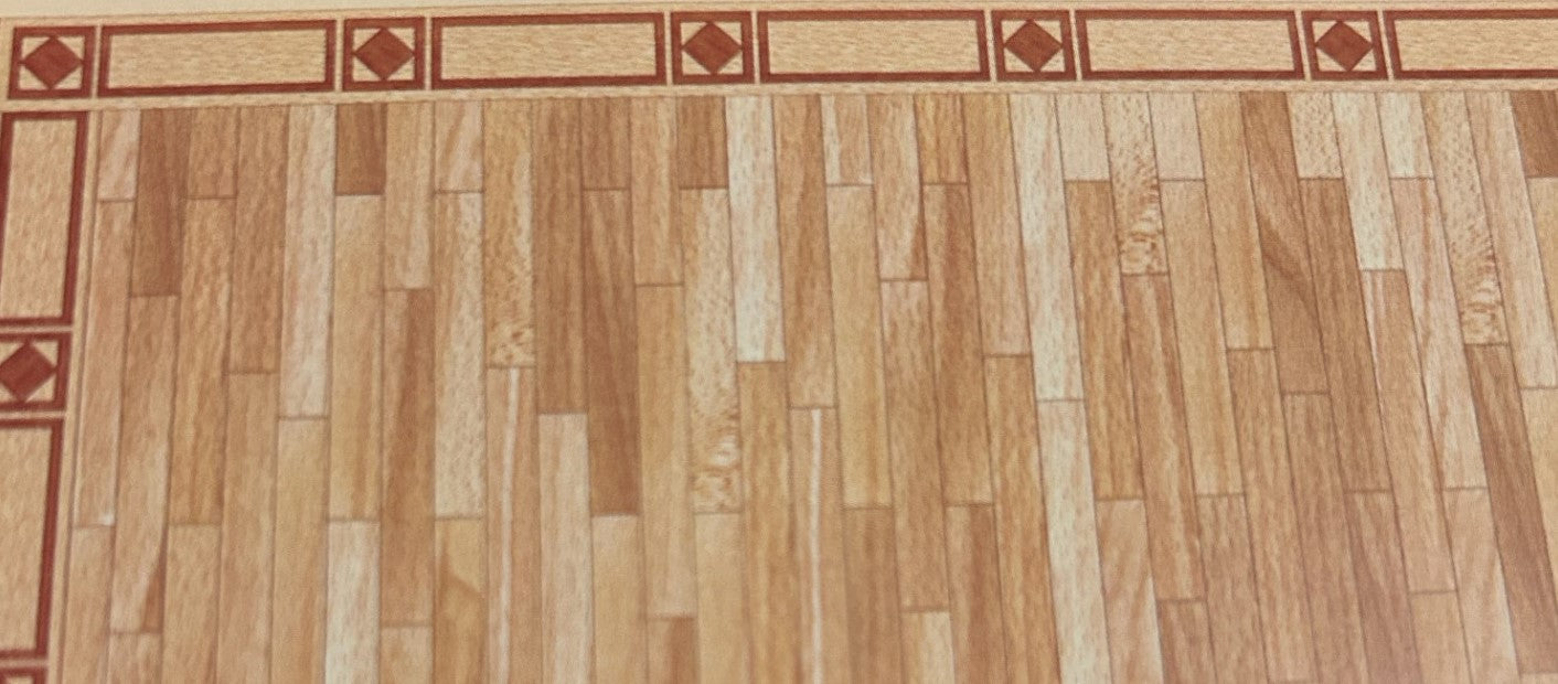 24th Scale Parquet Floorboards Card, Dolls House Flooring, World & Model Ref24030