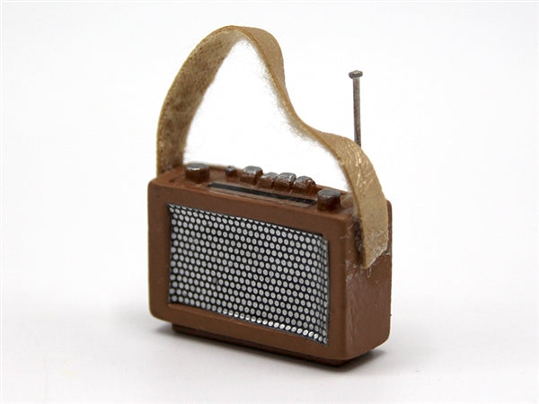 Radio Tan, Dolls House Miniature, Kitchen Music 1.12 Scale