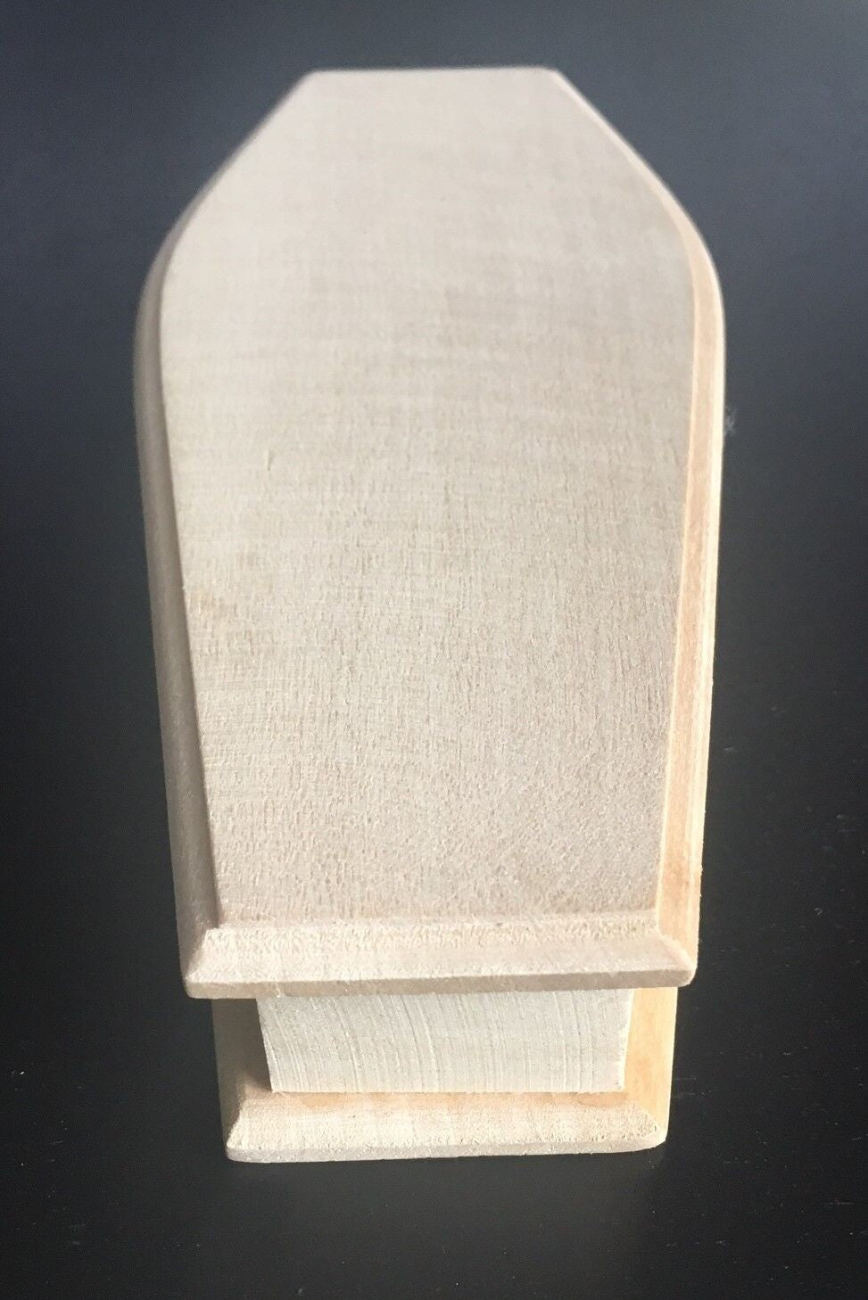 Lined Bare Wood Coffin, Miniature Coffin 1:12 Scale, Dolls House Miniatures