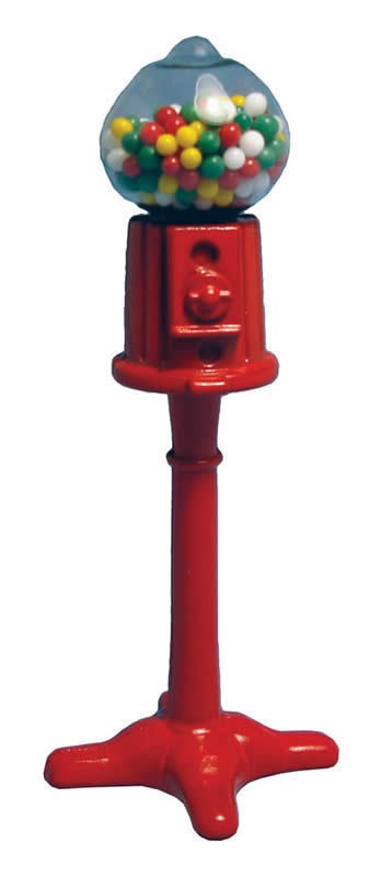 3" Floor Gumball / Bubblegum Machine Dolls House Miniature, Bubble Gum, Sweets